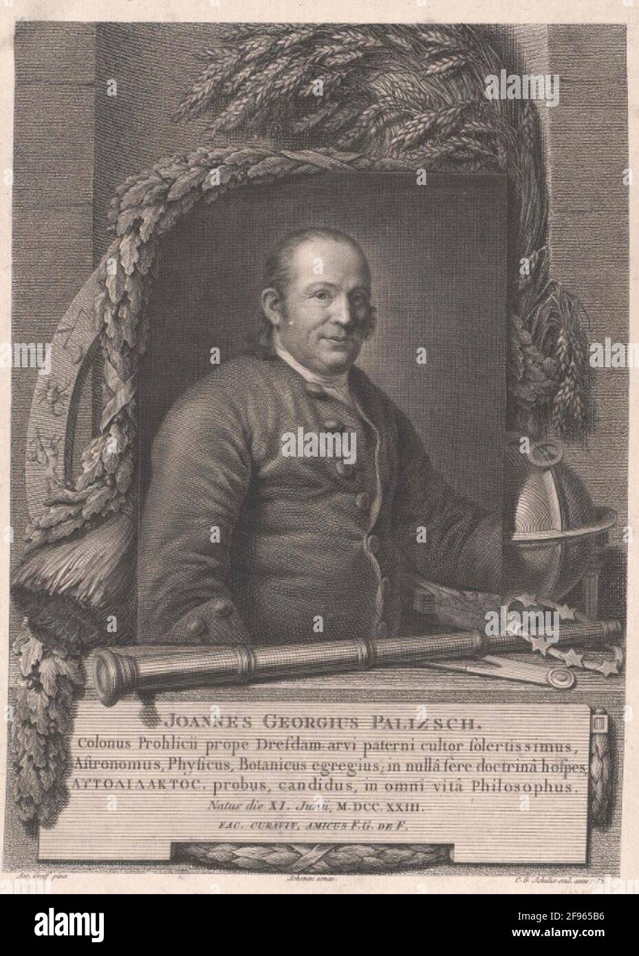 Palitzsch, Johann Georg Maler: Graff, Anton (1736) Zeichner: Schenau, Johann Eleazarstecher: Schulze, Christian Gottfried Stockfoto
