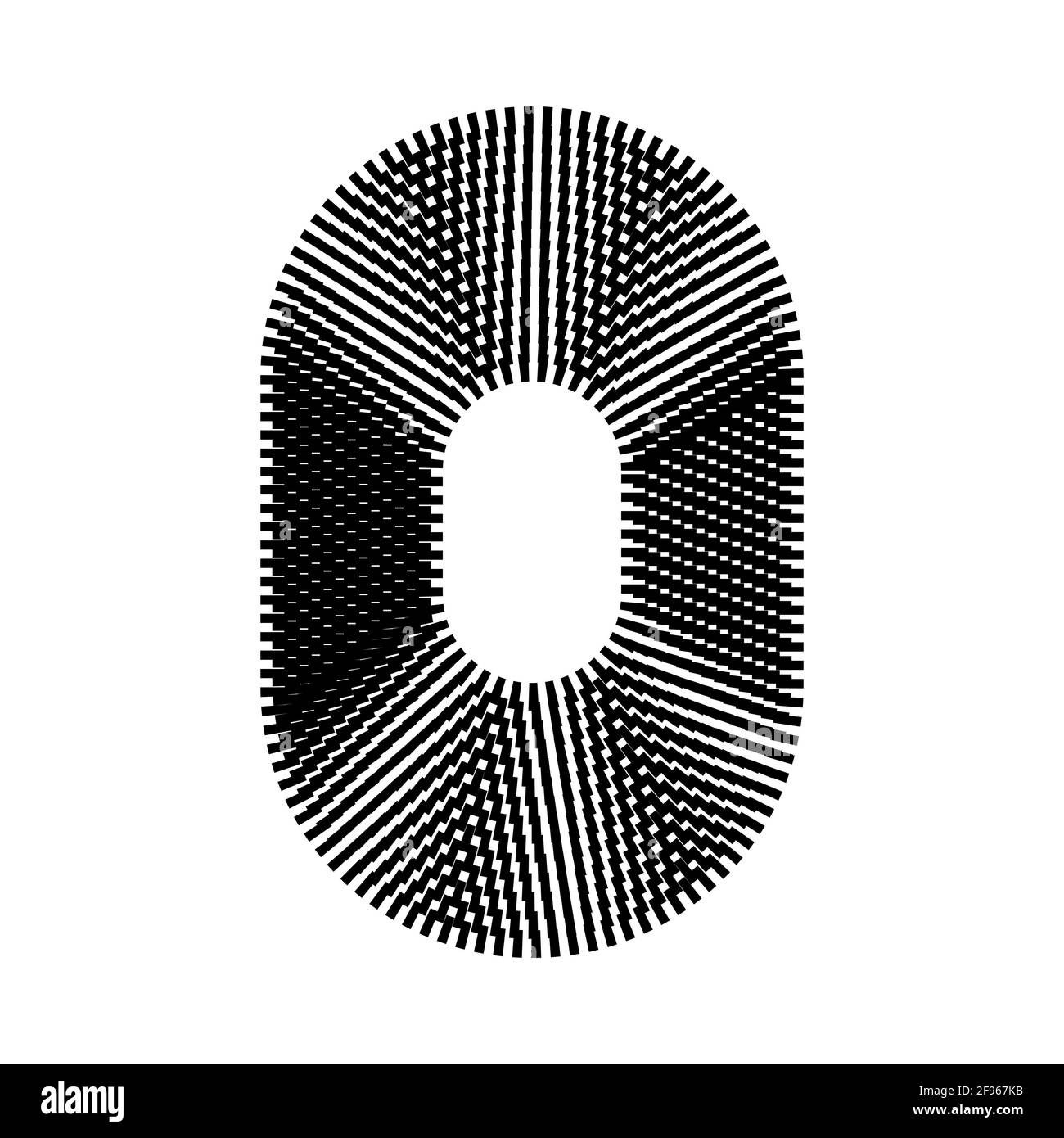 Seltsame Vektorform auf weißem Hintergrund isoliert. Geometrische Figur perfekt für Logo-Webseiten Social-Media-T-Shirts Sci-Fi-Szenen Postkarten Stock Vektor