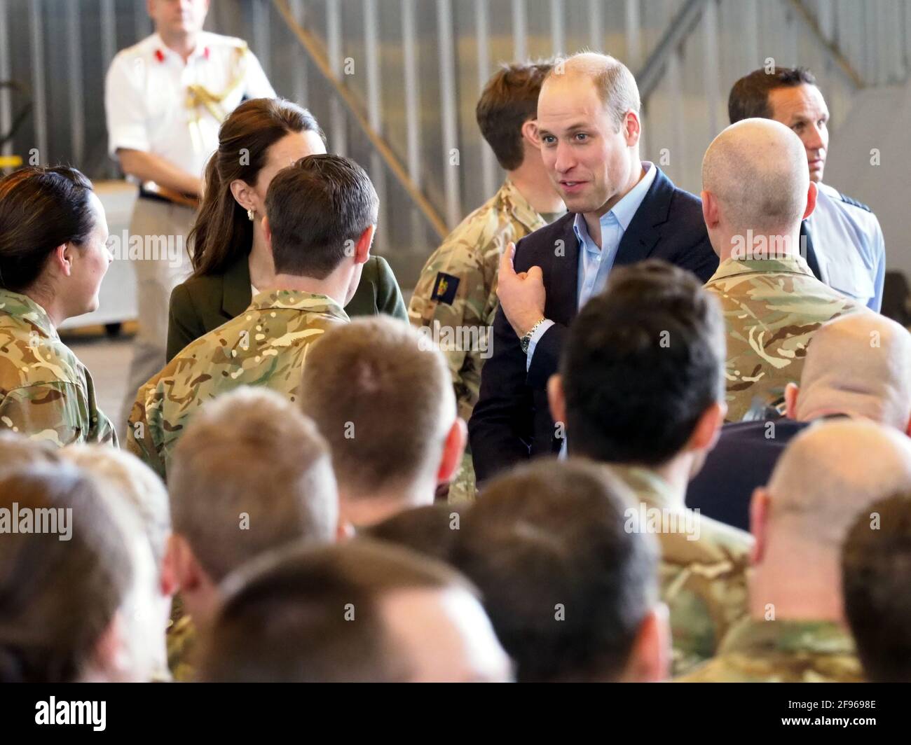 Der Herzog von Cambridge und die Herzogin von Cambridge kommen in RAF Akrotiri auf Zypern an, wo sie das Servicepersonal begrüßten und ihnen für ihren fortgesetzten Dienst während der Weihnachtszeit bedankten. 5. Dezember 2018. Bitte byline: Vantagenews.com Stockfoto