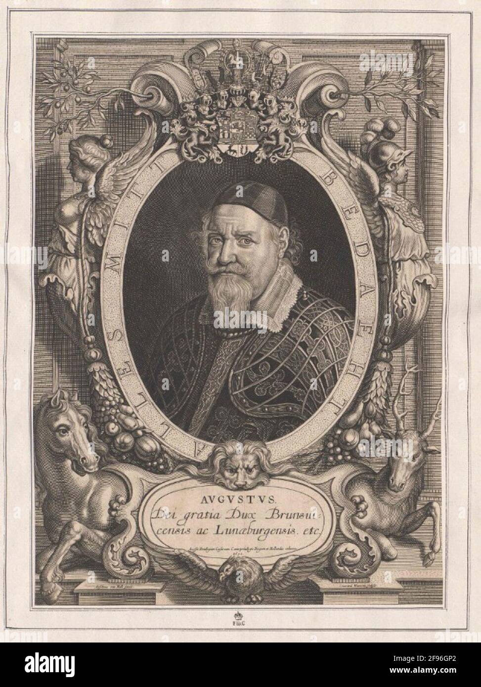 August des Jüngeren, Herzog von Braunschweig-Wolfenbüttel Maler: Hulle, Anselmus Schwimmschneider: Waumans, Coenrad Stockfoto