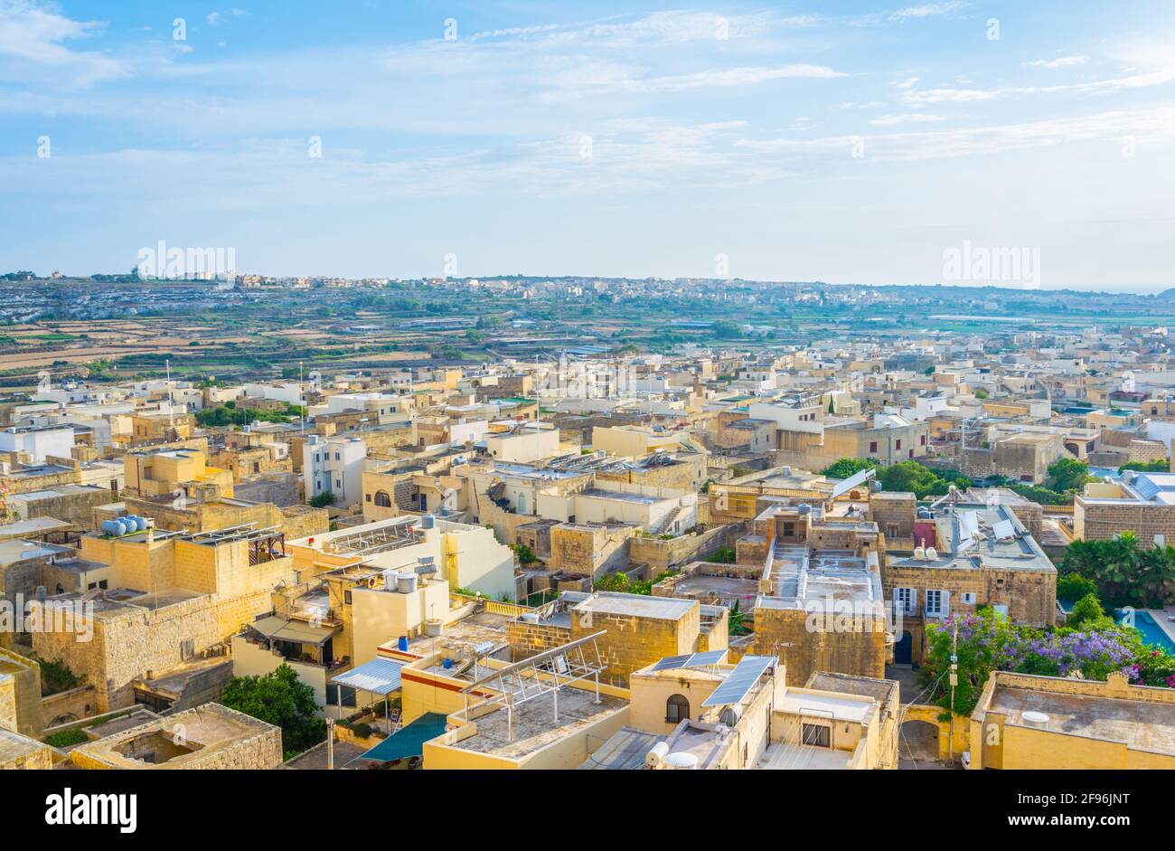 Luftaufnahme von Xewkija auf Gozo, Malta Stockfoto