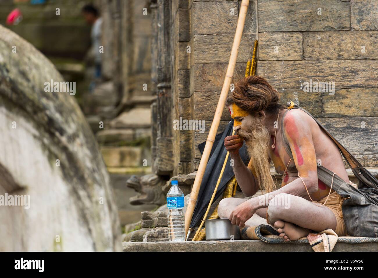Pashupatinath, kontrollier Lust Stockfoto