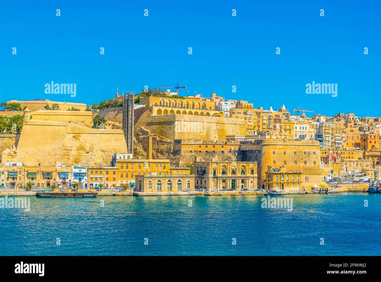 Blick auf die Gärten von Upper Barrakka in Valletta, Malta Stockfoto