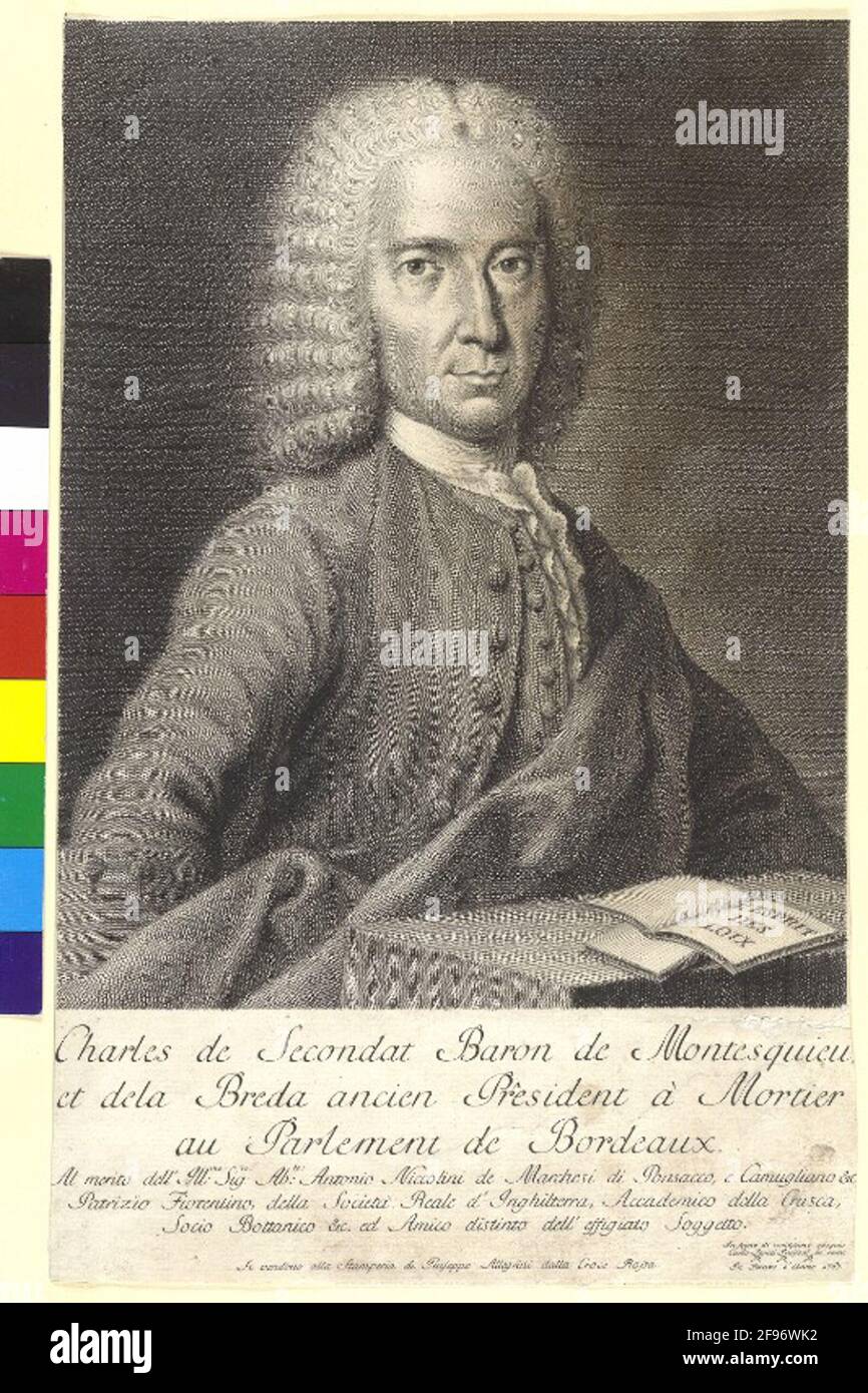 Montesquieu, Charles Baron der gezüchteten und. Stockfoto