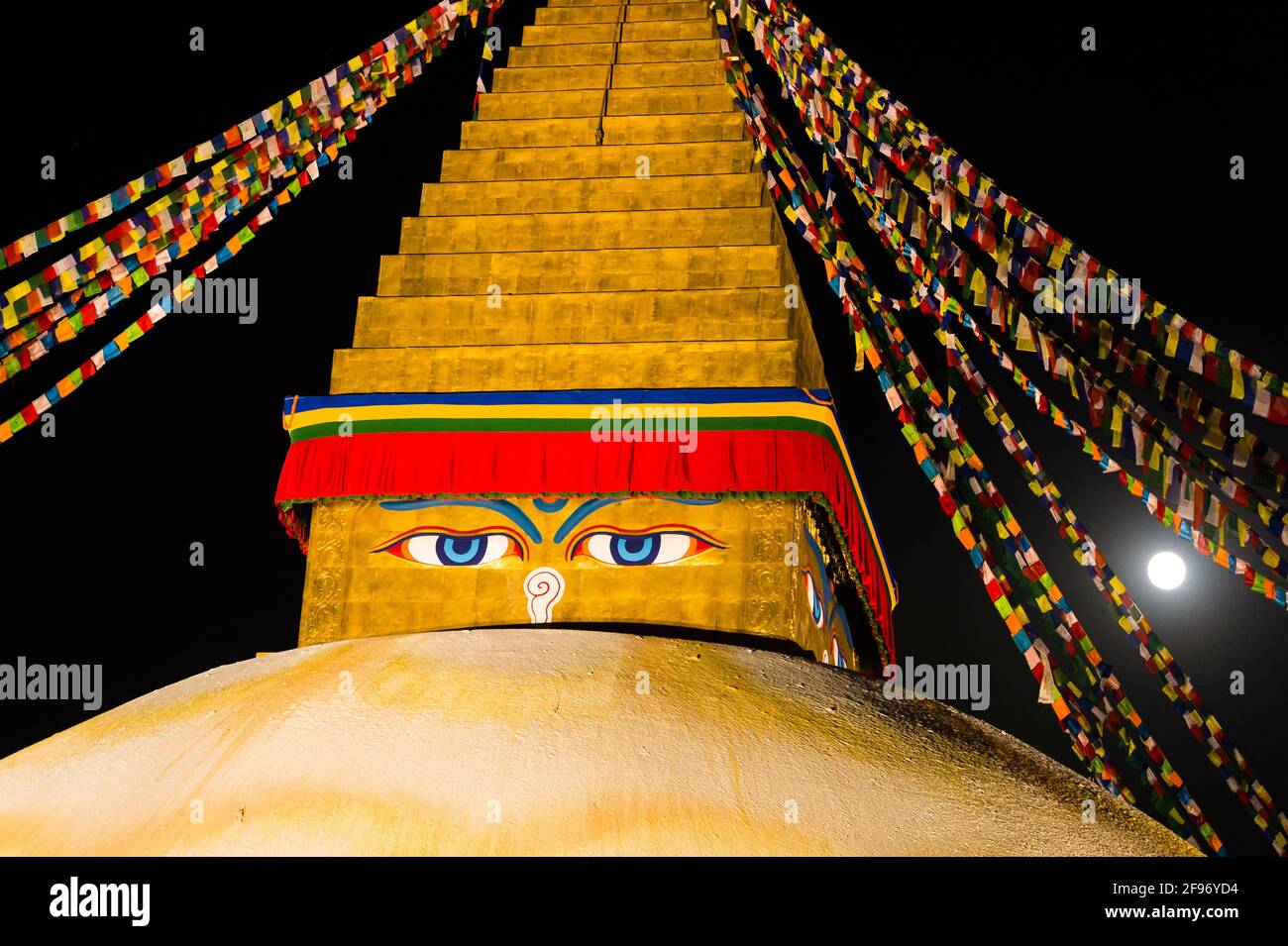 Die Bodnath Stupa Stockfoto