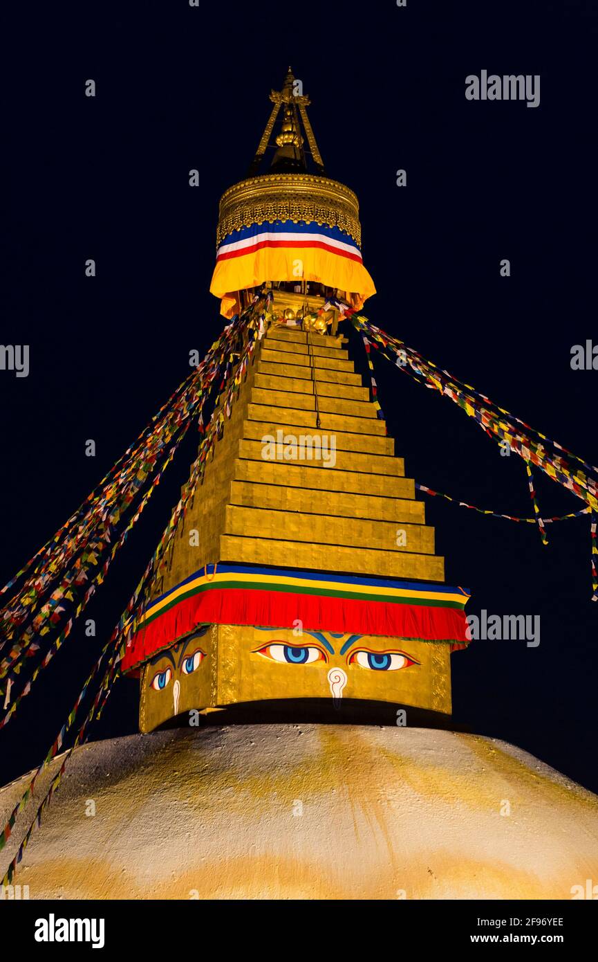 Die Bodnath Stupa Stockfoto