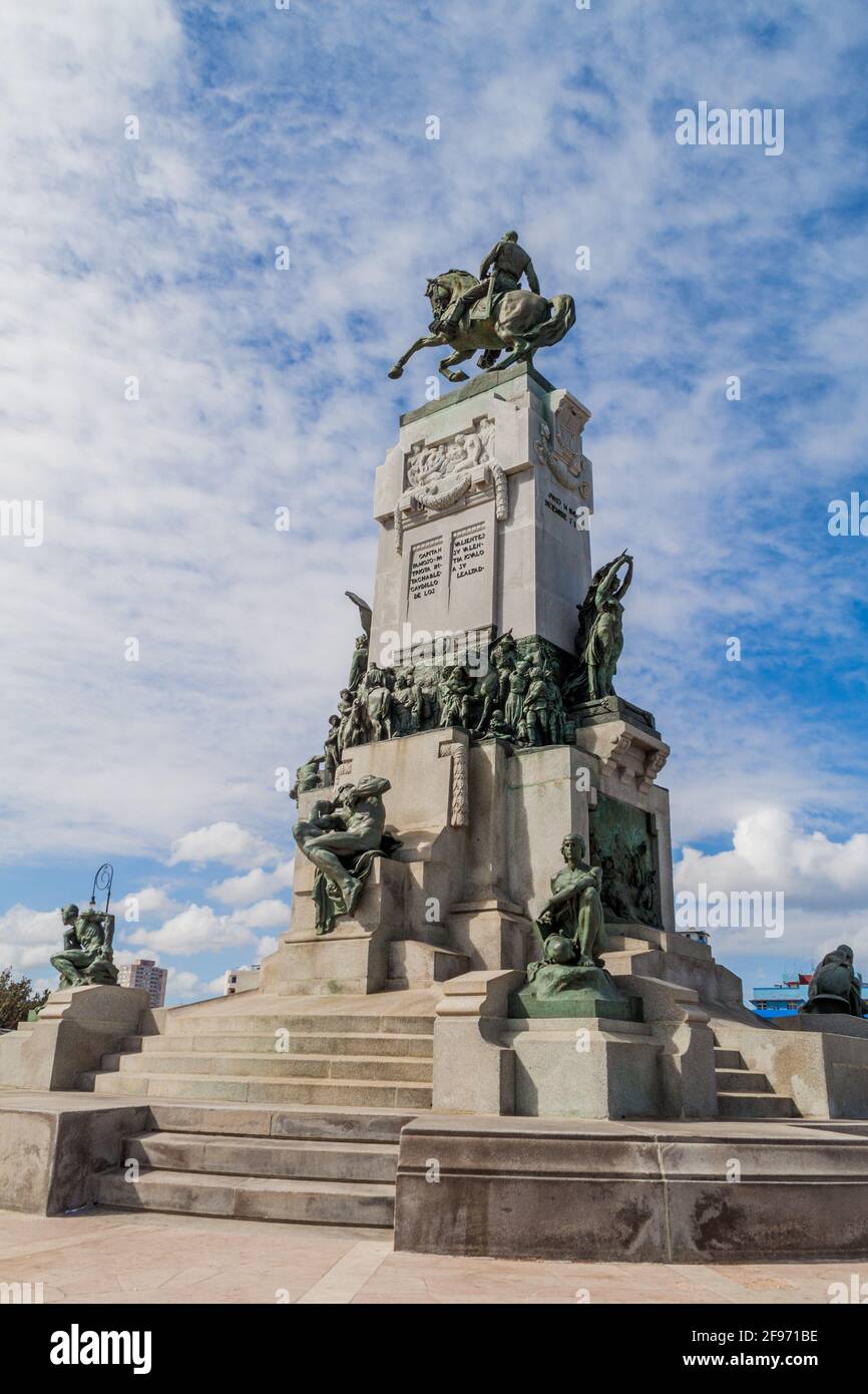 HAVANNA, KUBA - 21. FEB 2016 Antonio Maceo Denkmal in Havanna Stockfoto