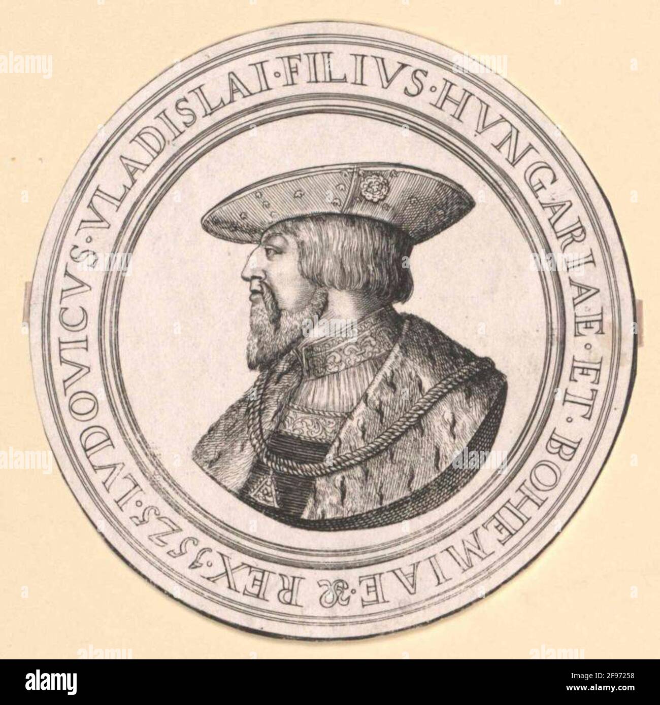 Ludwig II., König von Ungarn. Stockfoto