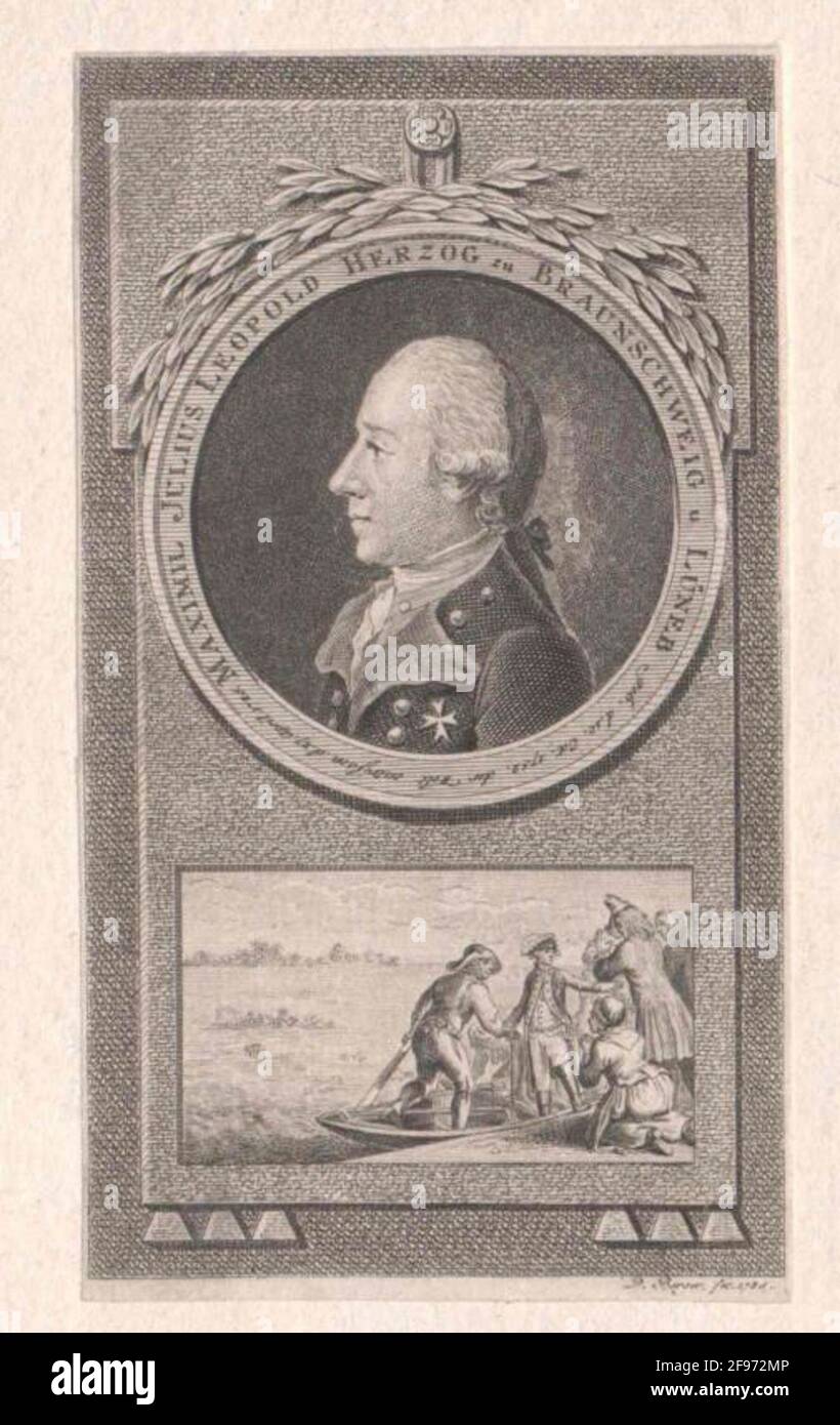 Leopold, Herzog von Braunschweig-Wolfenbüttel Radiergummi: Berger, Daniel (1744) Stockfoto