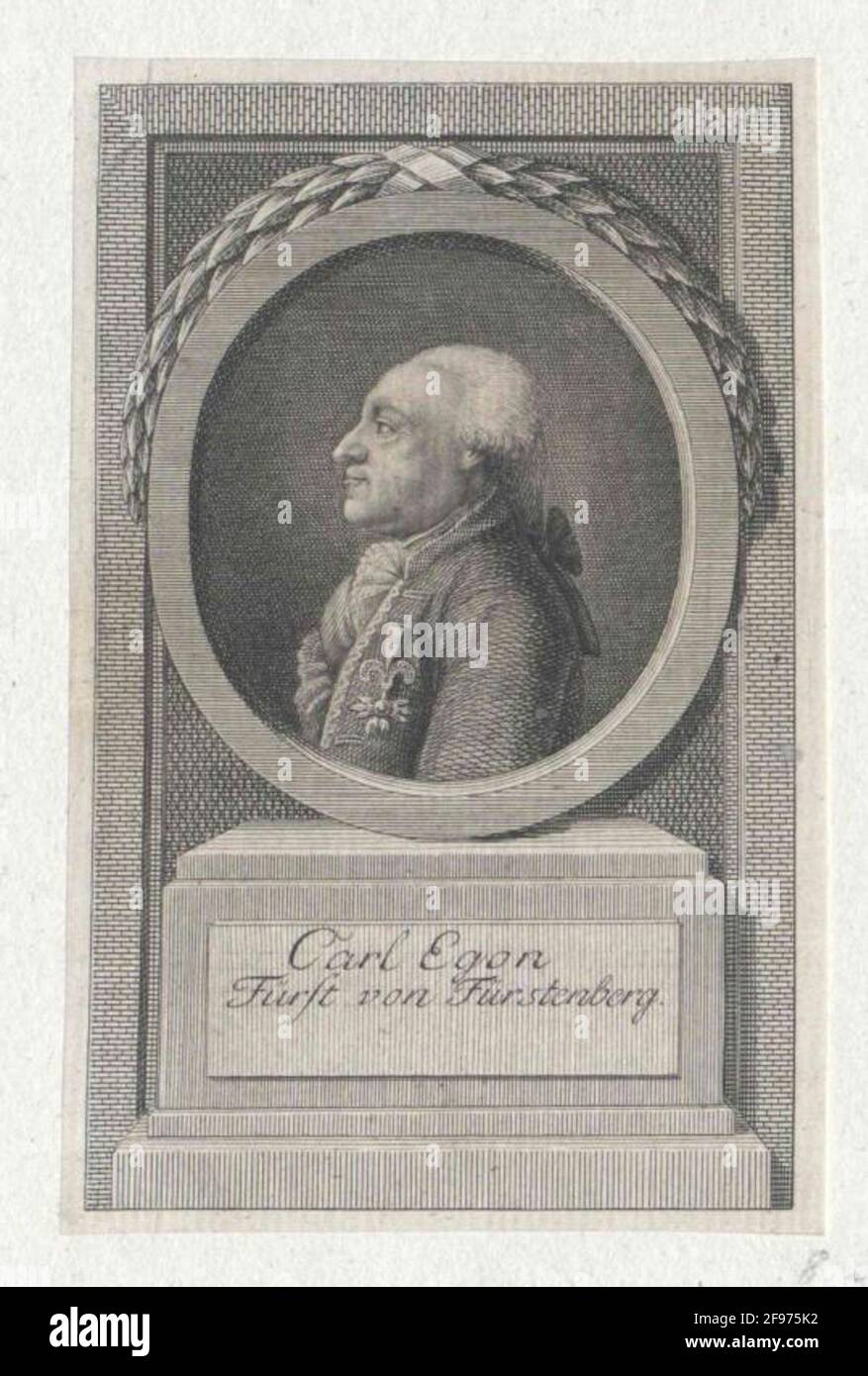 Fürstenberg, Karl Egon I. Prinz auch. Stockfoto