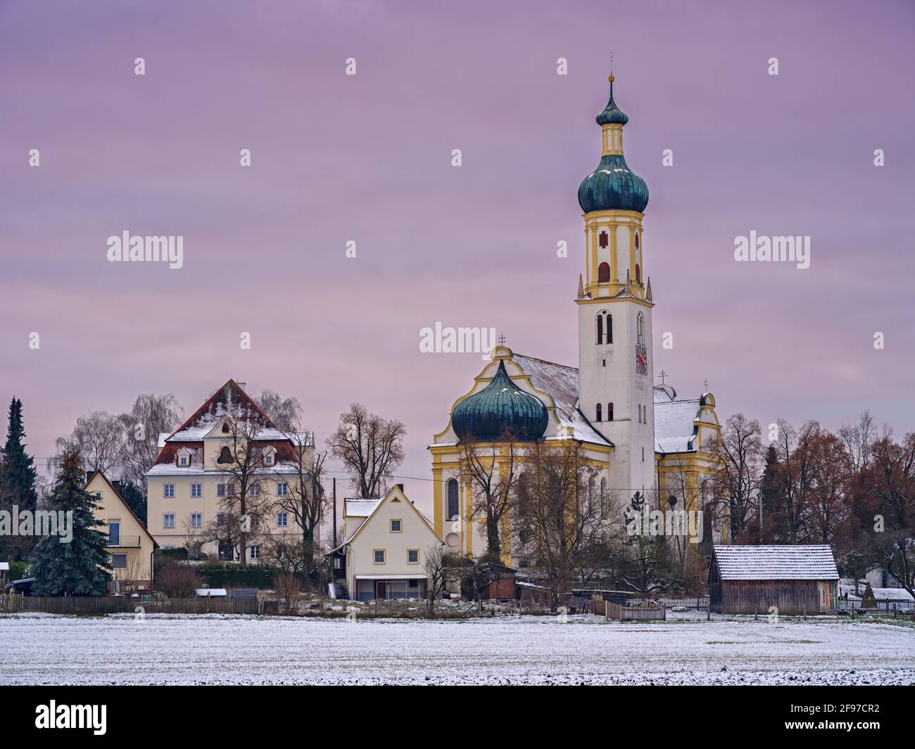 Wallfahrtskirche Biberbach Stockfoto