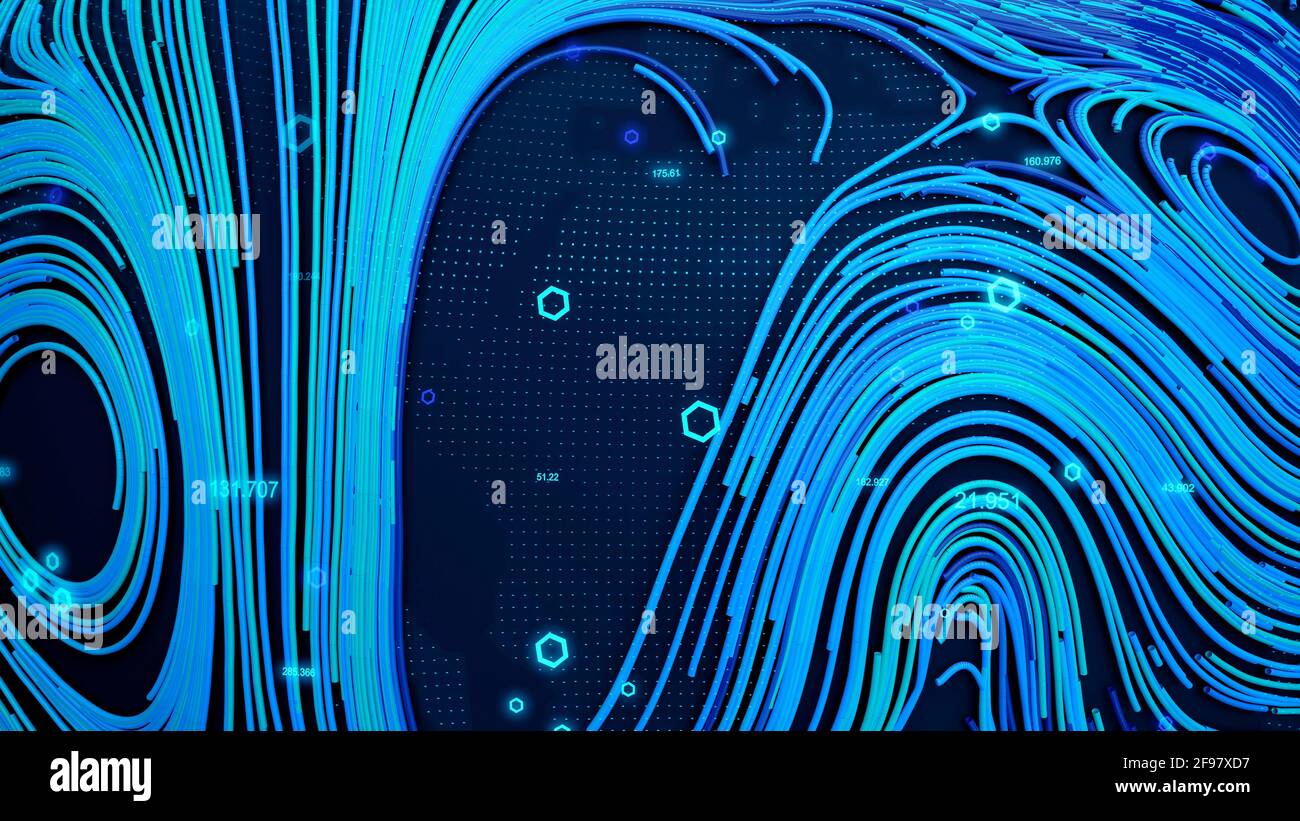 Digitale Karten, konzeptionelle Illustration Stockfoto