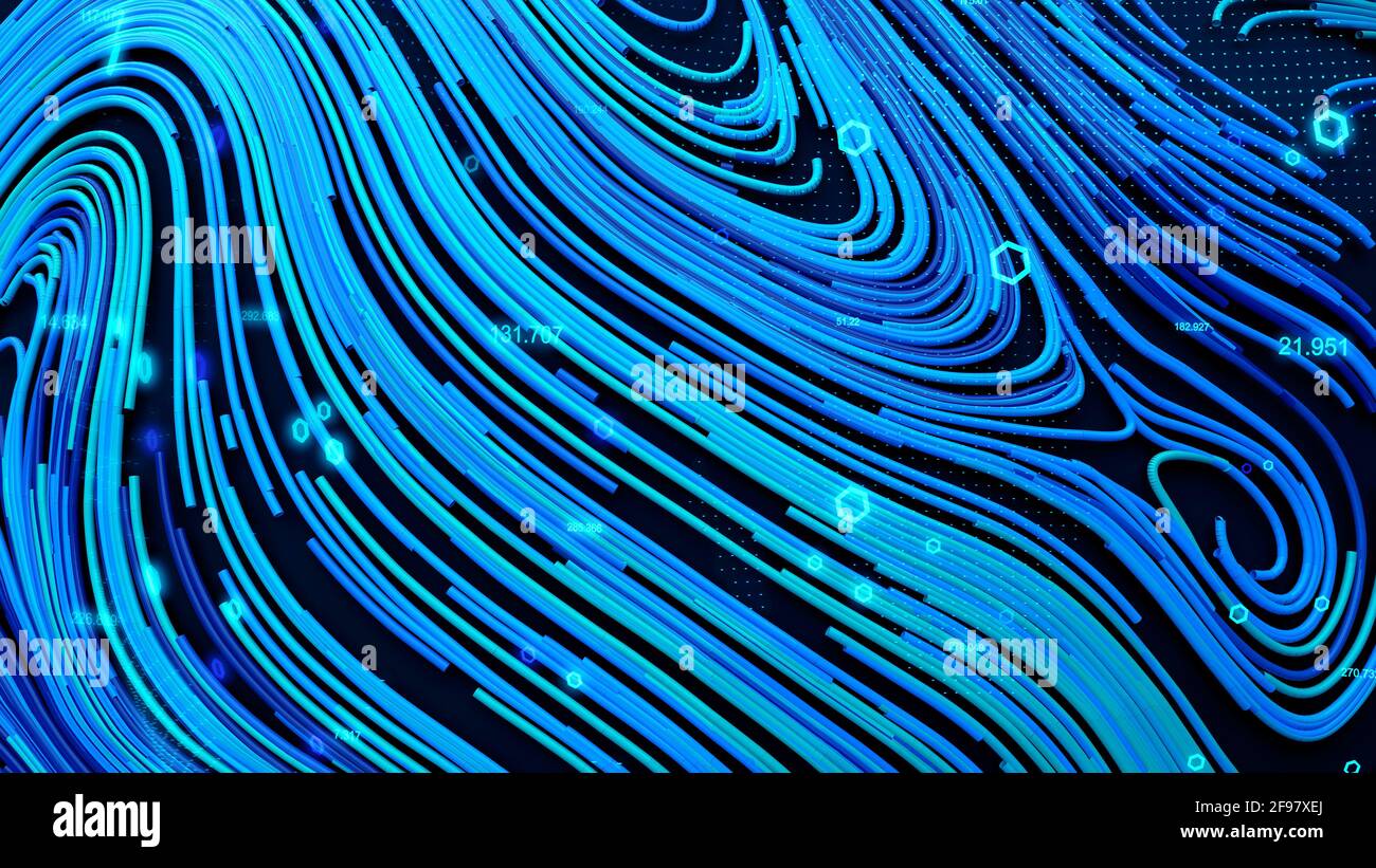 Digitale Karten, konzeptionelle Illustration Stockfoto