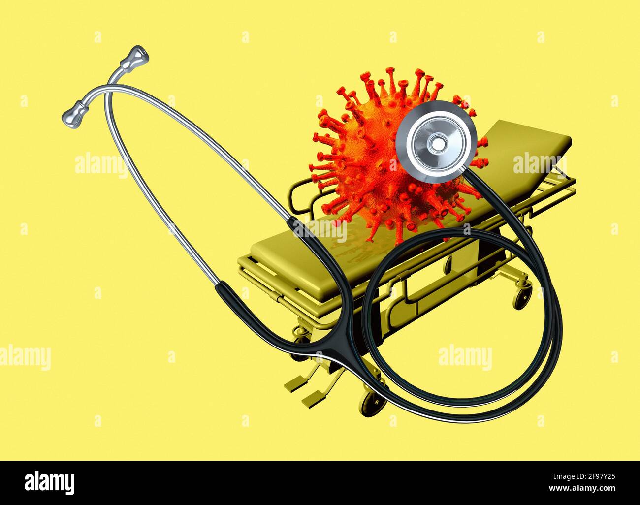 Coronavirus-Krankheit, konzeptuelle Illustration Stockfoto