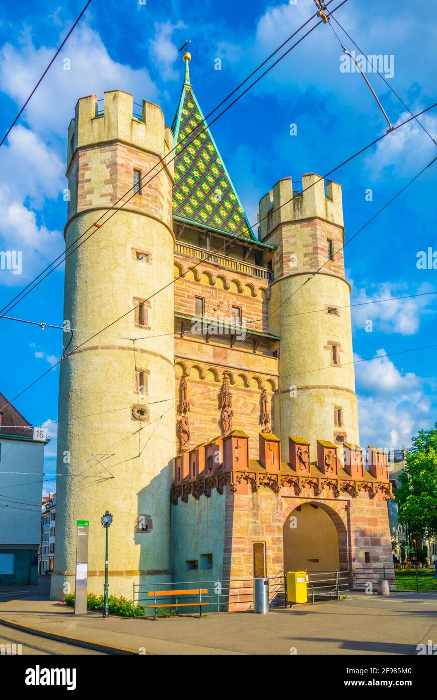 Spalentor in der schweizer Stadt basel Stockfoto