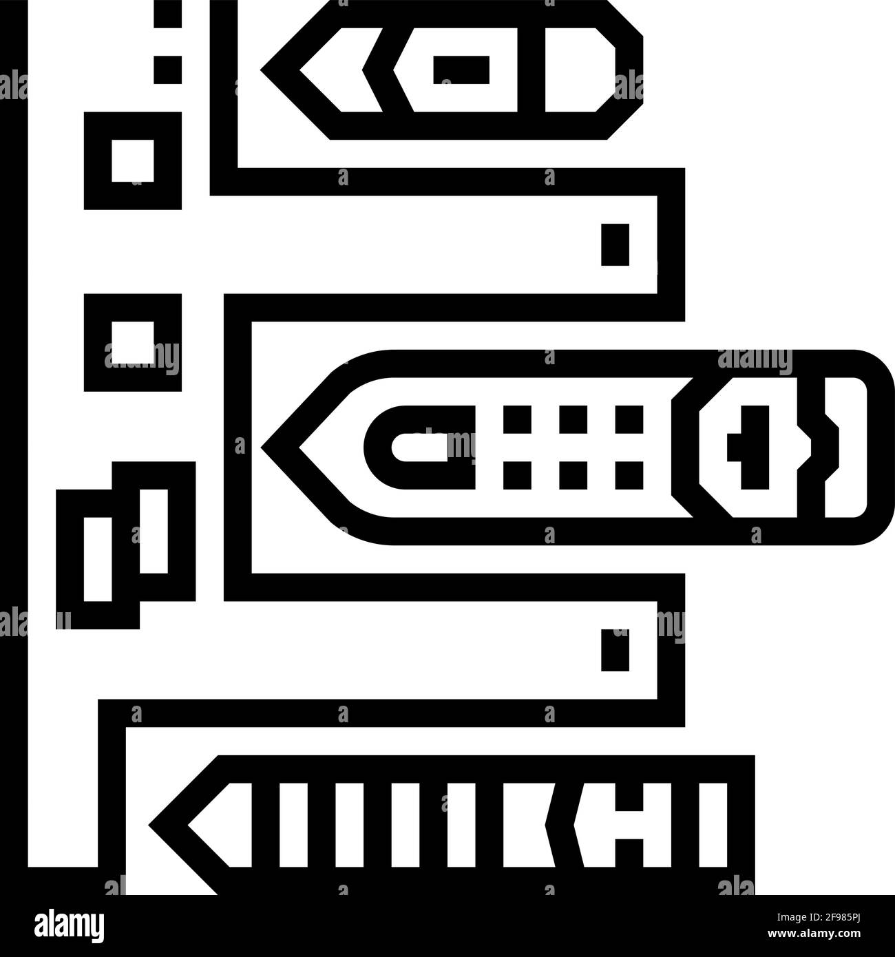 Abbildung des symbols „pier of Port Line“ Stock Vektor