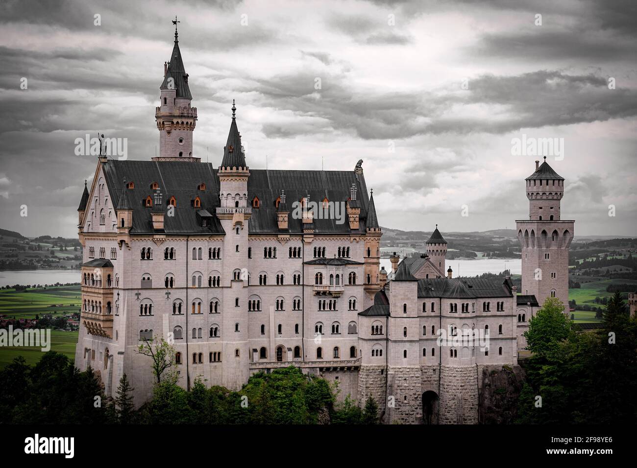 Berühmtes Schloss Neuschwanstein in Bayern Deutschland - Reisefotografie Stockfoto
