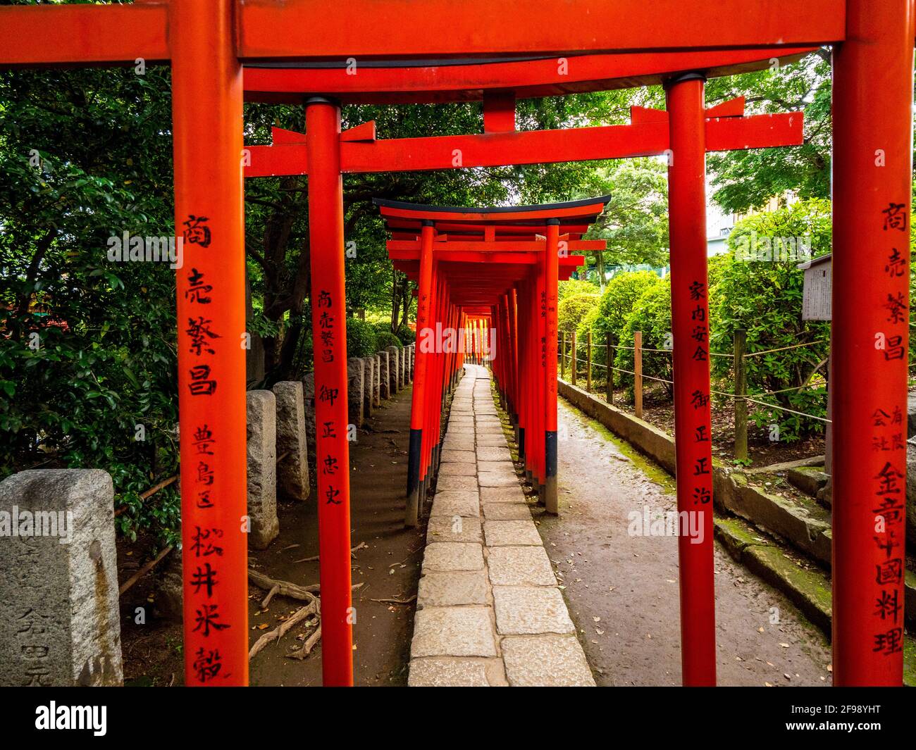 Nezu Jinja Schrein - die berühmten Shinto Schrein in Tokio Bunkyo Stockfoto