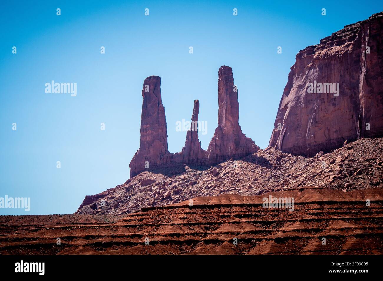 Erstaunliche Felsformationen im Monument Valley - Reisefotografie Stockfoto
