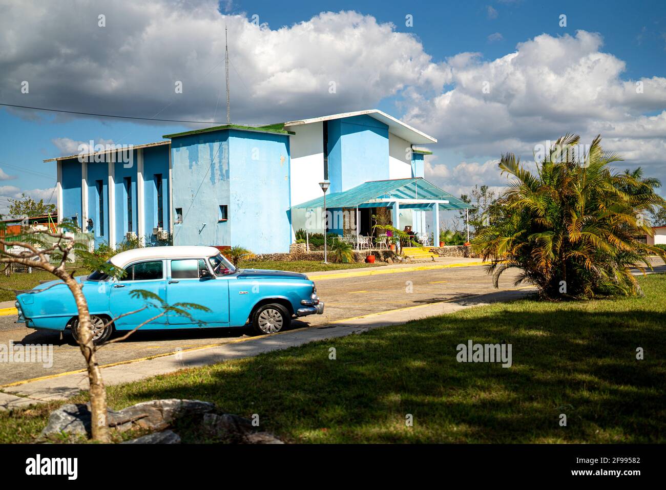Staatliches Apartmenthotel im Nationalpark Topes de Collantes, Provinz Sancti Spiritus, Kuba Stockfoto