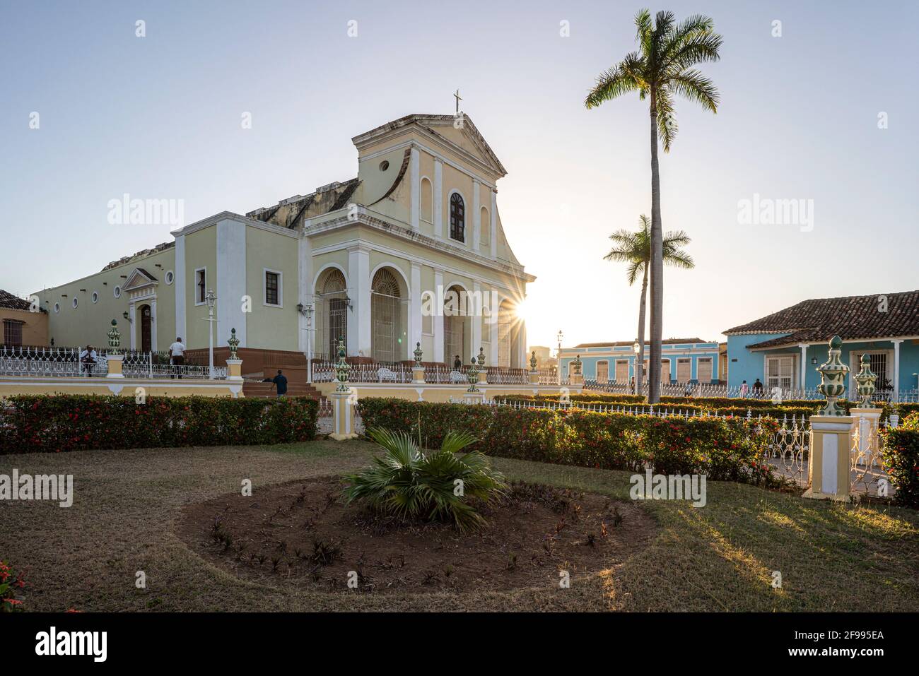 Kirche der Heiligen Dreifaltigkeit iam Plaza Mayor in Trinidad, Provinz Spiritus Sancti, Kuba Stockfoto