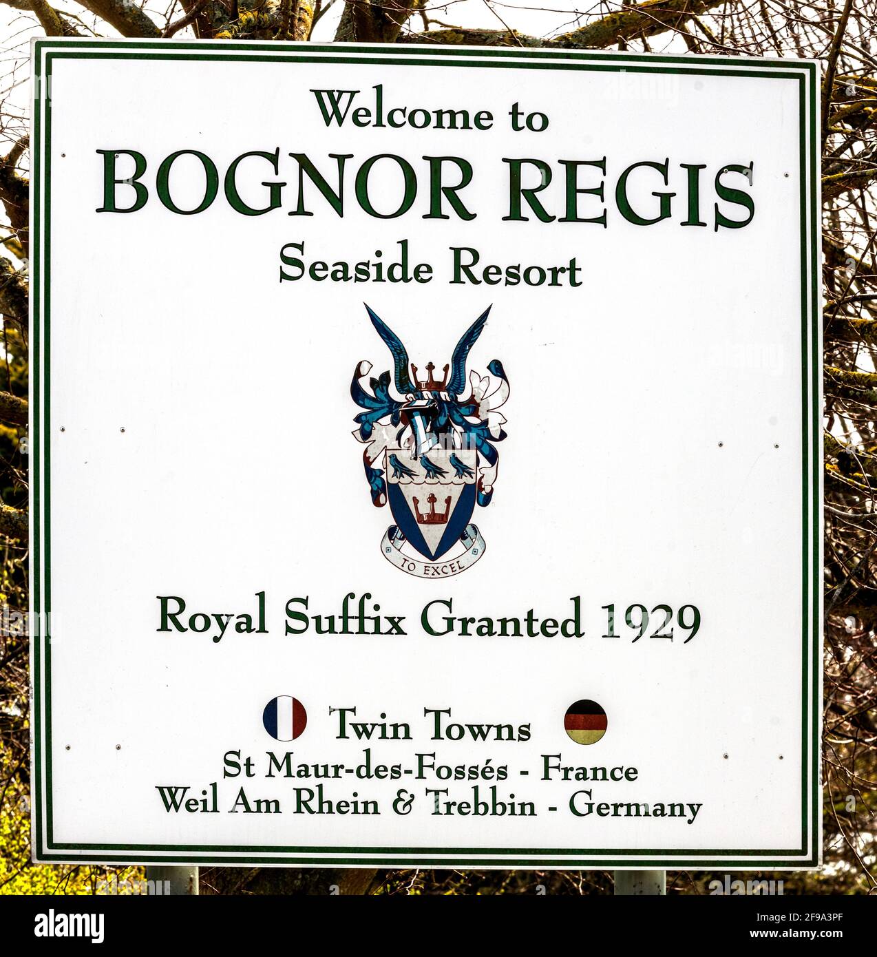 Willkommen bei bognor regis sign Fotos und Bildmaterial in hoher