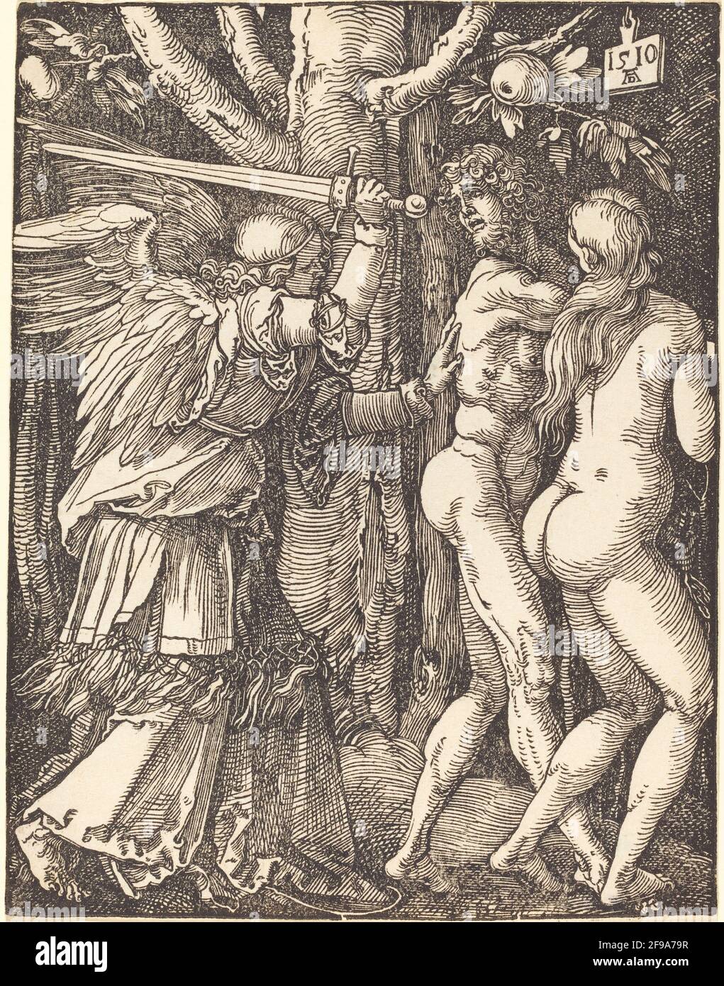 Die Vertreibung aus dem Paradies, 1510. Stockfoto