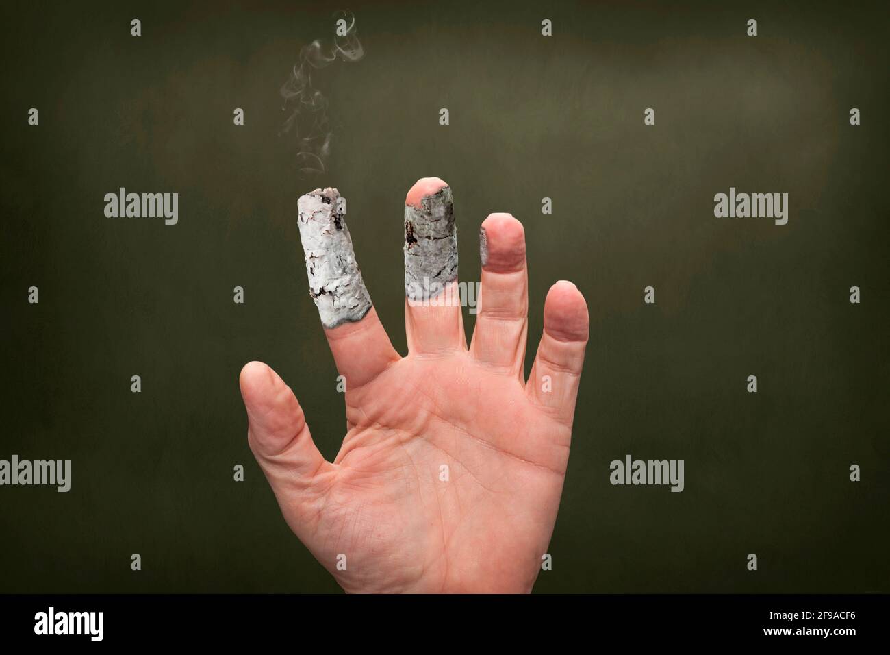 Hand des Meigenen (M) Stockfoto
