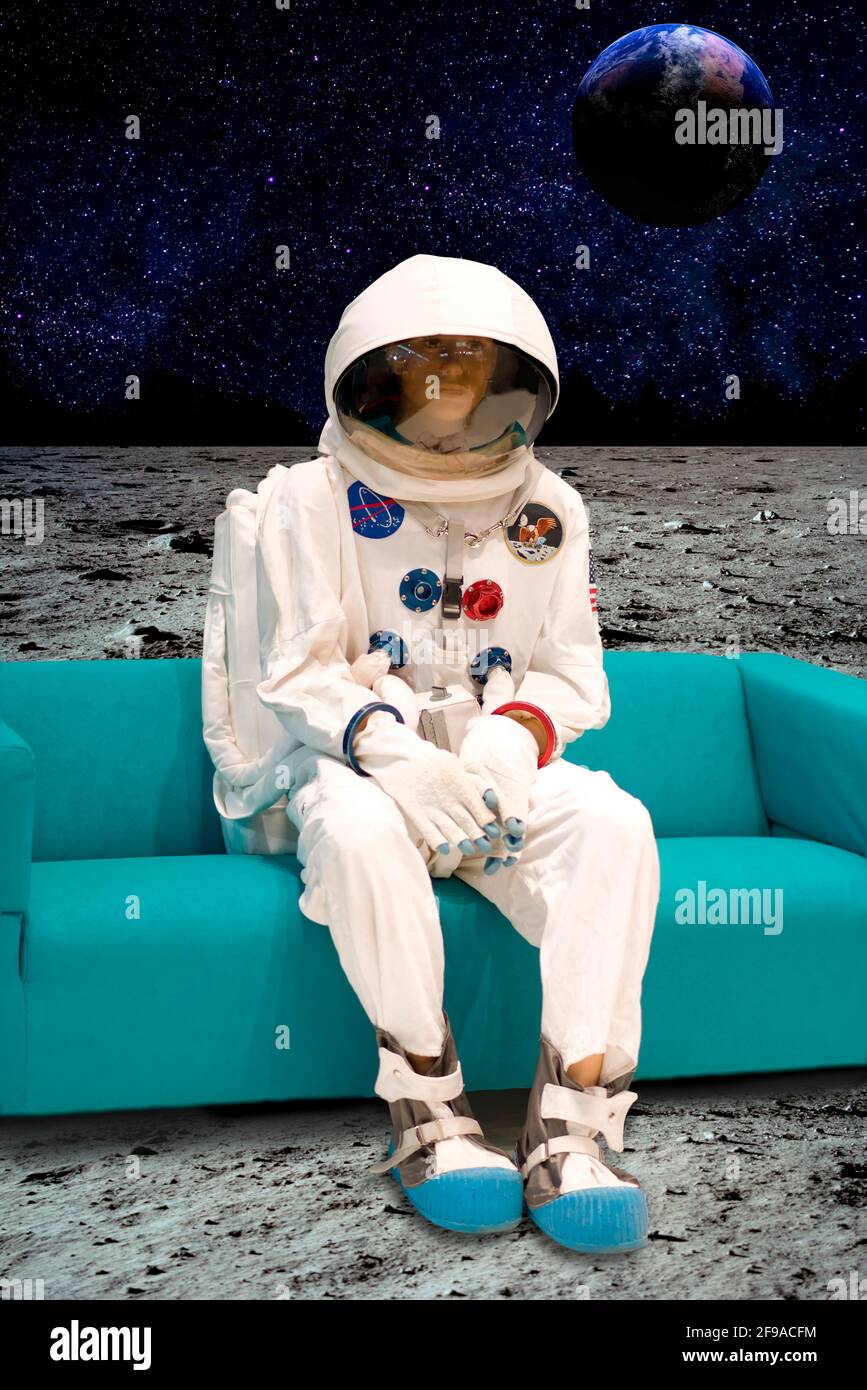 Mann auf dem Mond (M) Stockfoto