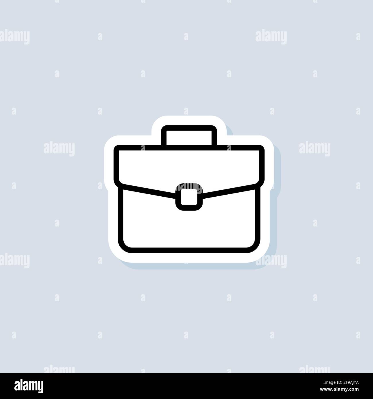Aktenkoffer-Aufkleber. Case-Symbol. Portfolio. Vektor auf isoliertem Hintergrund. EPS 10. Stock Vektor