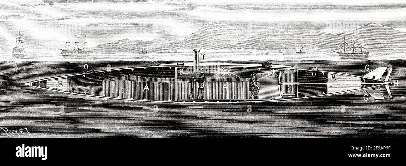 Französisches u boot gustave zédé Fotos und Bildmaterial in hoher