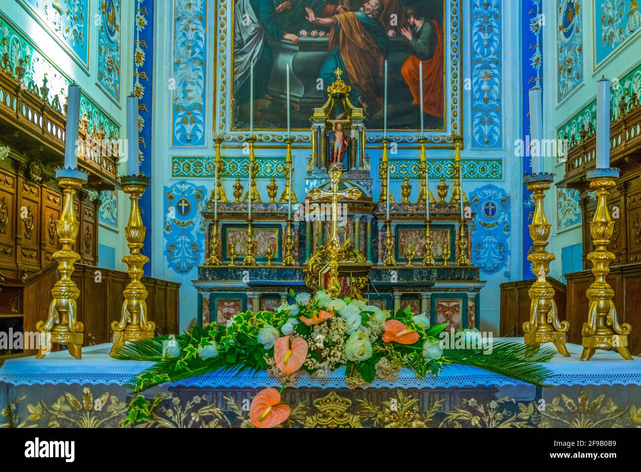 MODICA, ITALIEN, 26. APRIL 2017: Innenraum der chiesa di Santa Maria di Betlem in Modica, Sizilien, Italien Stockfoto