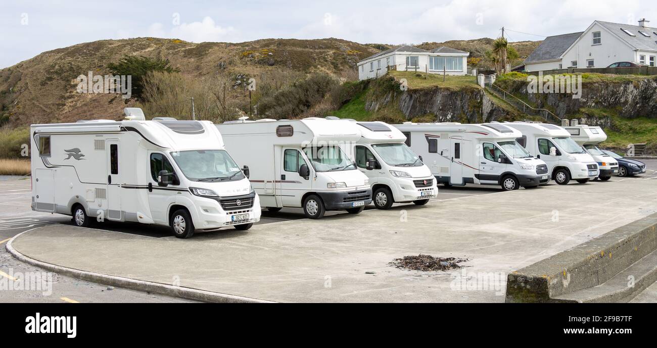 Wohnmobile Caravanettes oder Mobilheime Tragumna West Cork Irland Stockfoto
