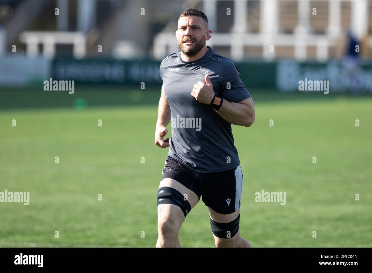 NEWCASTLE UPON TYNE, GROSSBRITANNIEN. 17. APRIL Mark Wilson von Newcastle Falcons während des Spiels der Gallagher Premiership zwischen Newcastle Falcons und Bristol im Kingston Park, Newcastle am Samstag, 17. April 2021. (Quelle: Robert Smith) Quelle: MI News & Sport /Alamy Live News Stockfoto