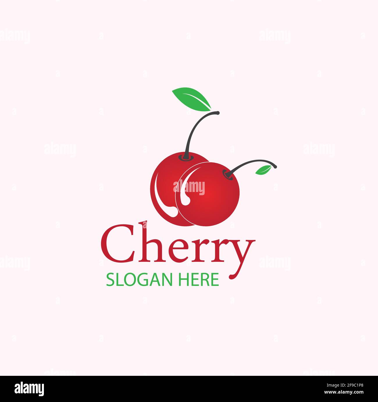 Cherry Logo Design-Vorlage. vektor-Illustration. Stock Vektor
