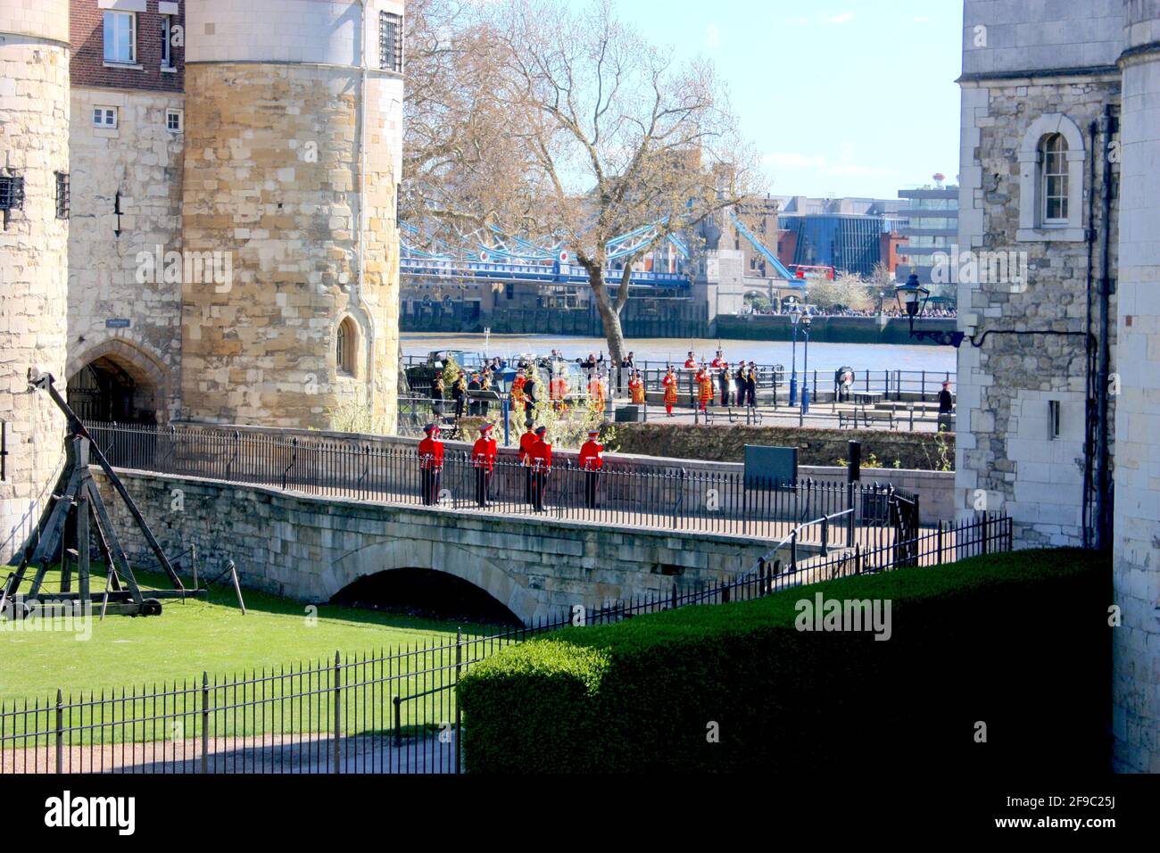 The Beefeaters am Tower of London Stockfoto