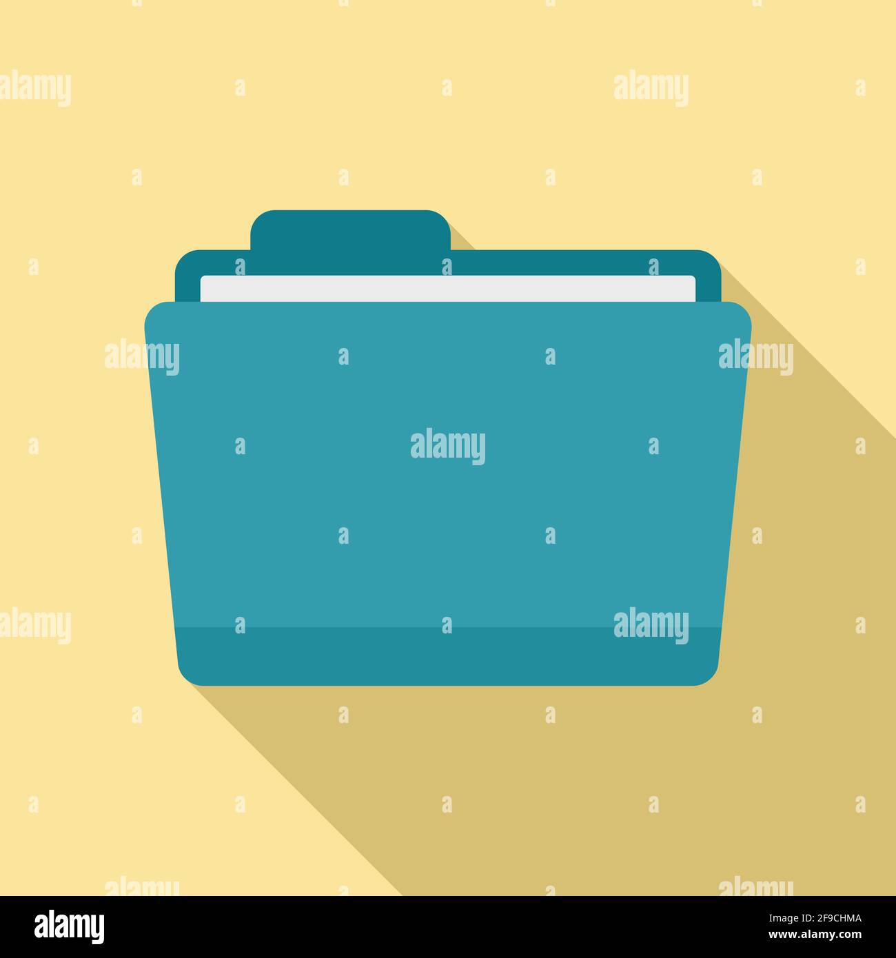 Ablaufordner-Symbol, flacher Stil Stock Vektor