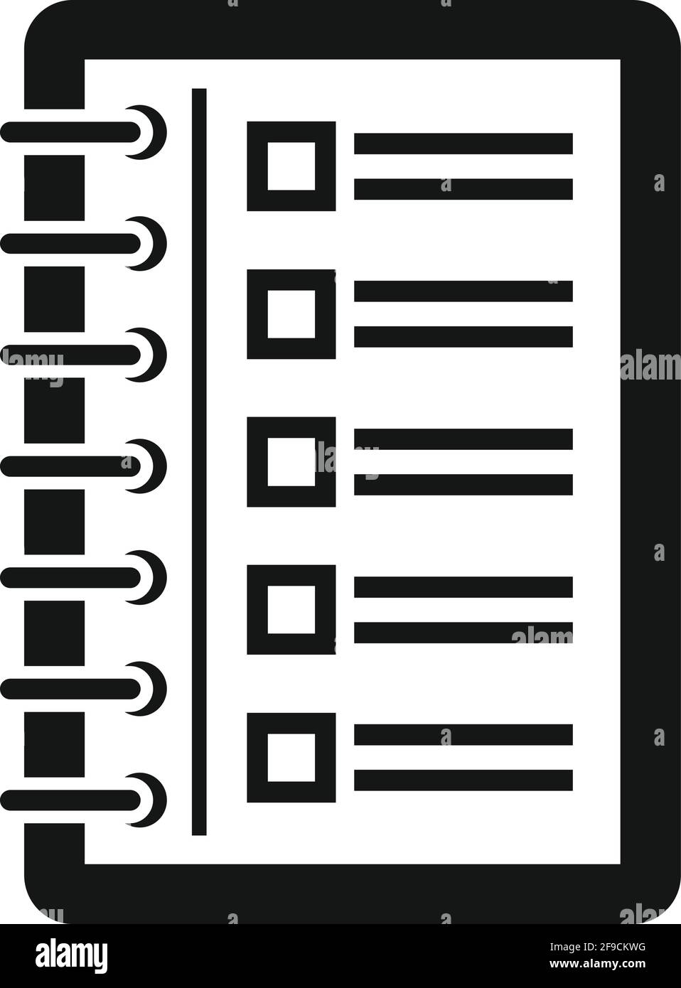 To-do-Listenblatt-Symbol, einfacher Stil Stock Vektor