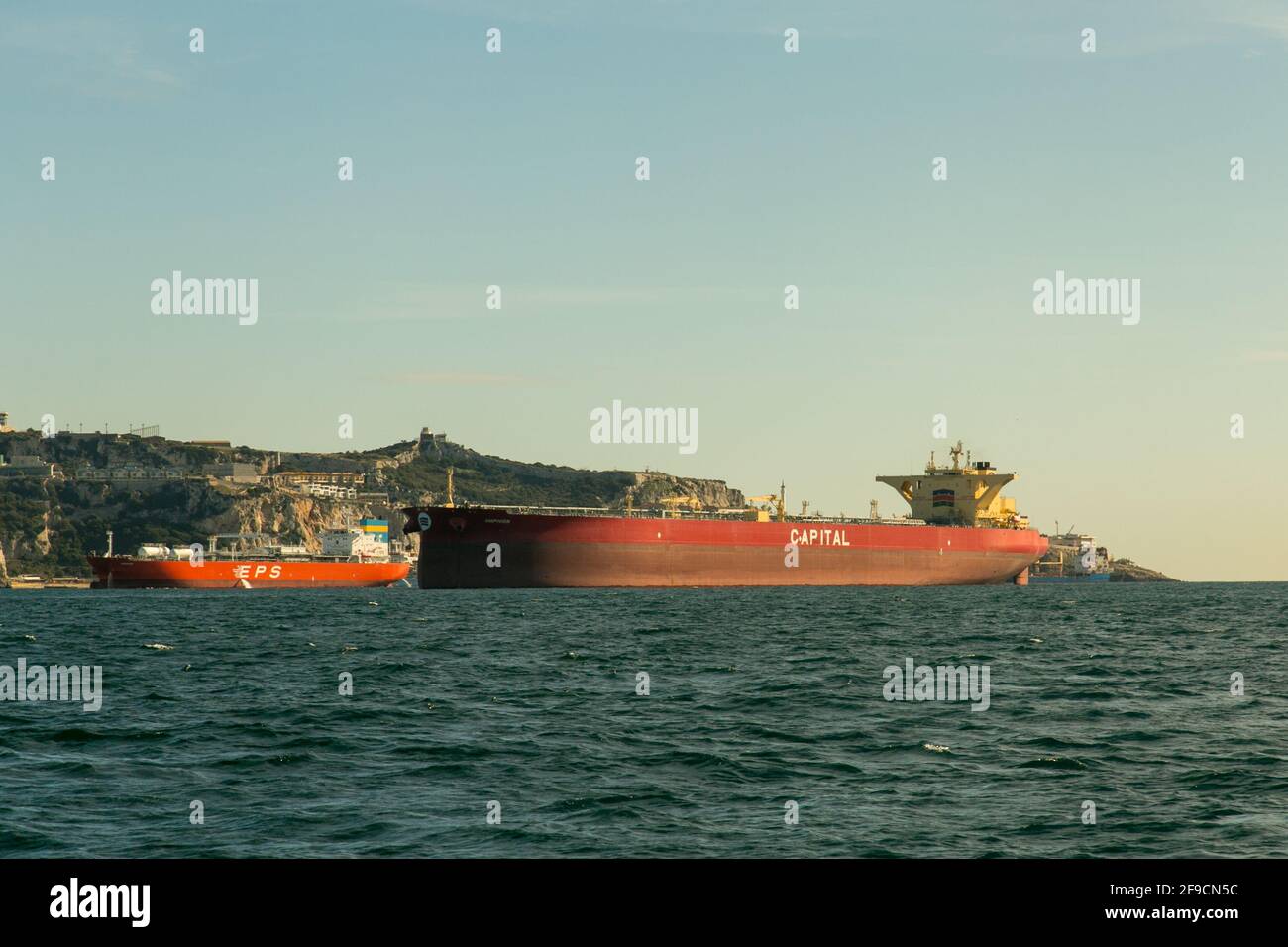 Amphion Rohöltanker in Gibraltar Stockfoto