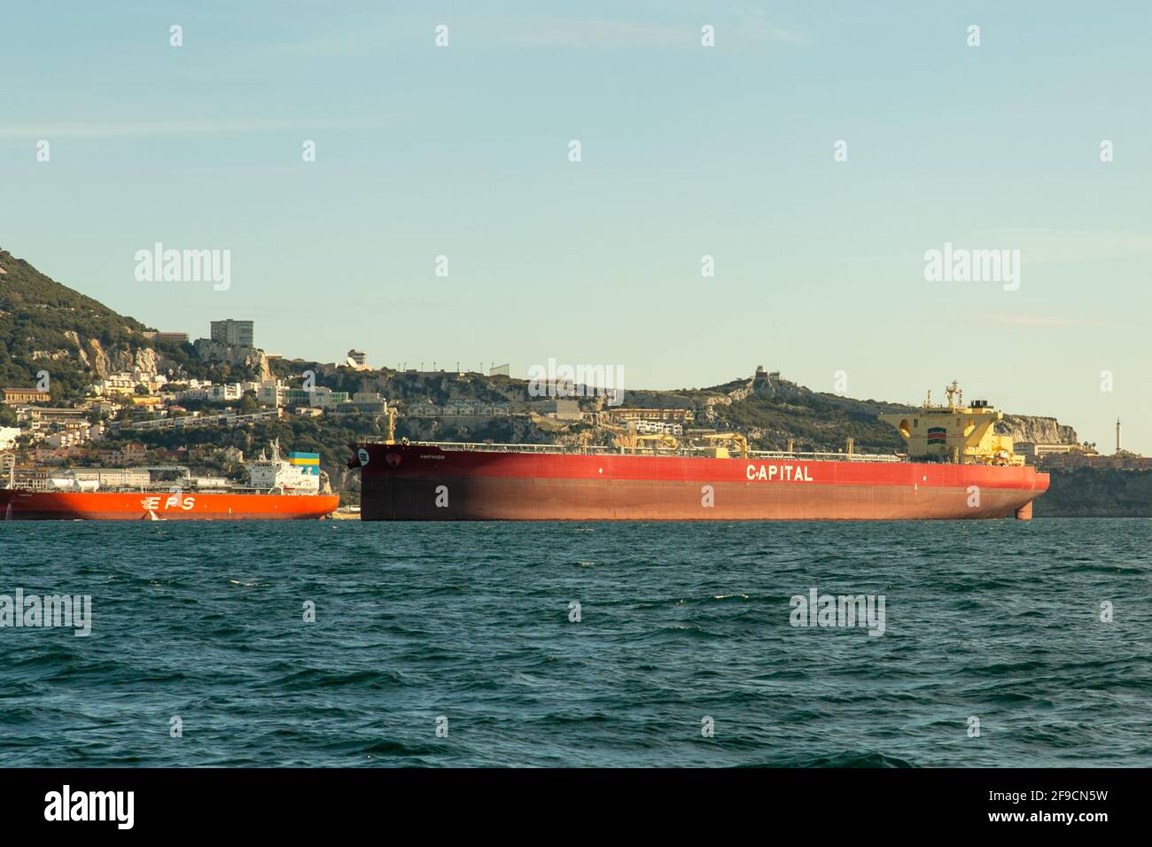 Amphion Rohöltanker in Gibraltar Stockfoto
