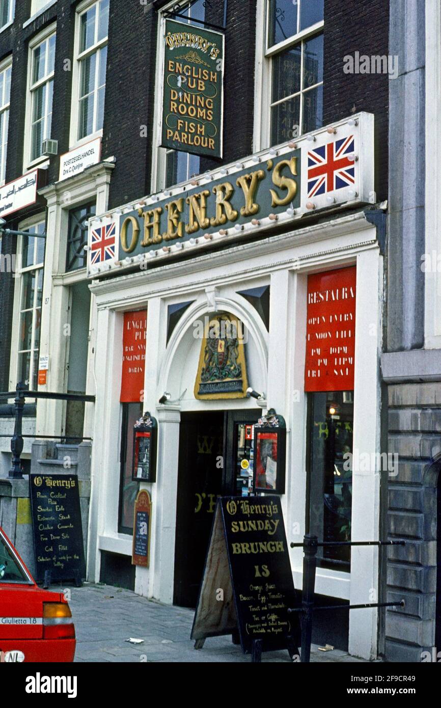 O'Henry's englischer Pub 1980, Amsterdam, Nordholland, Niederlande Stockfoto