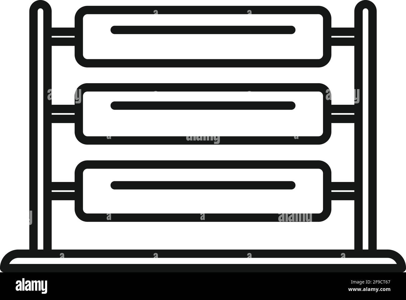 Symbol für die Produktion von Wollfäden, Umrissstil Stock Vektor