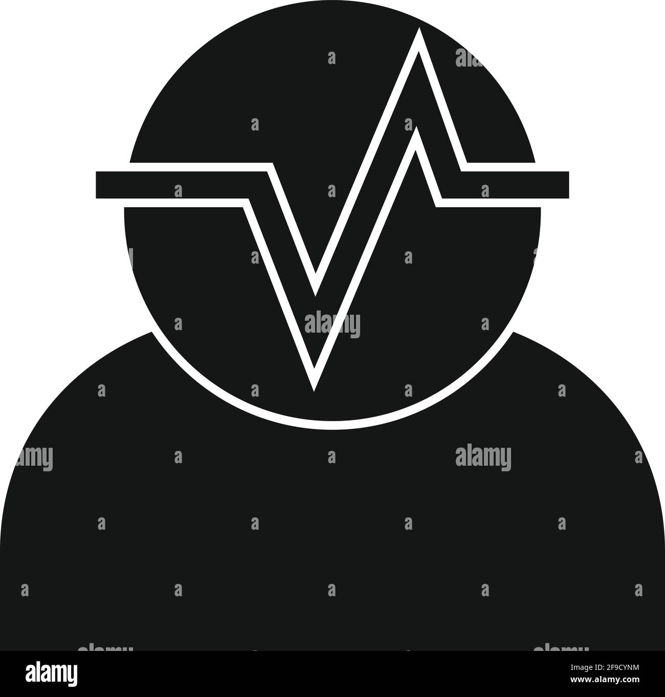 Hohe persönliche Eigenschaften Ikone, einfacher Stil Stock Vektor