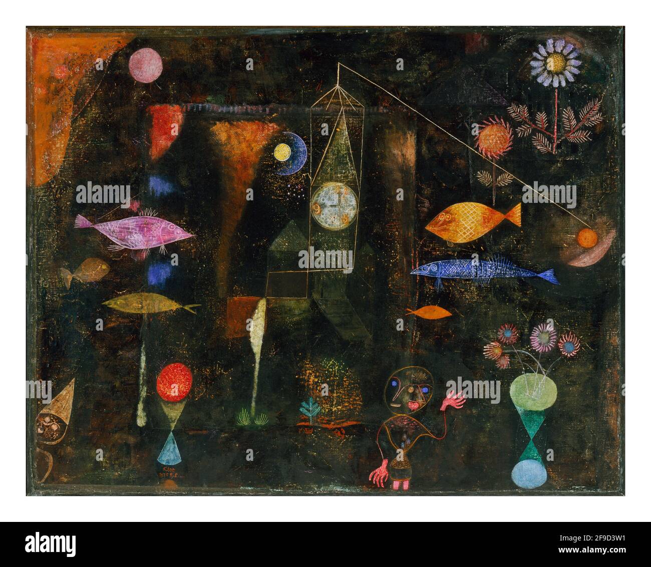 Swiss - Fish Magic – Kunst von Paul Klee (18. Dezember 1879 - 29. Juni 1940) Stockfoto