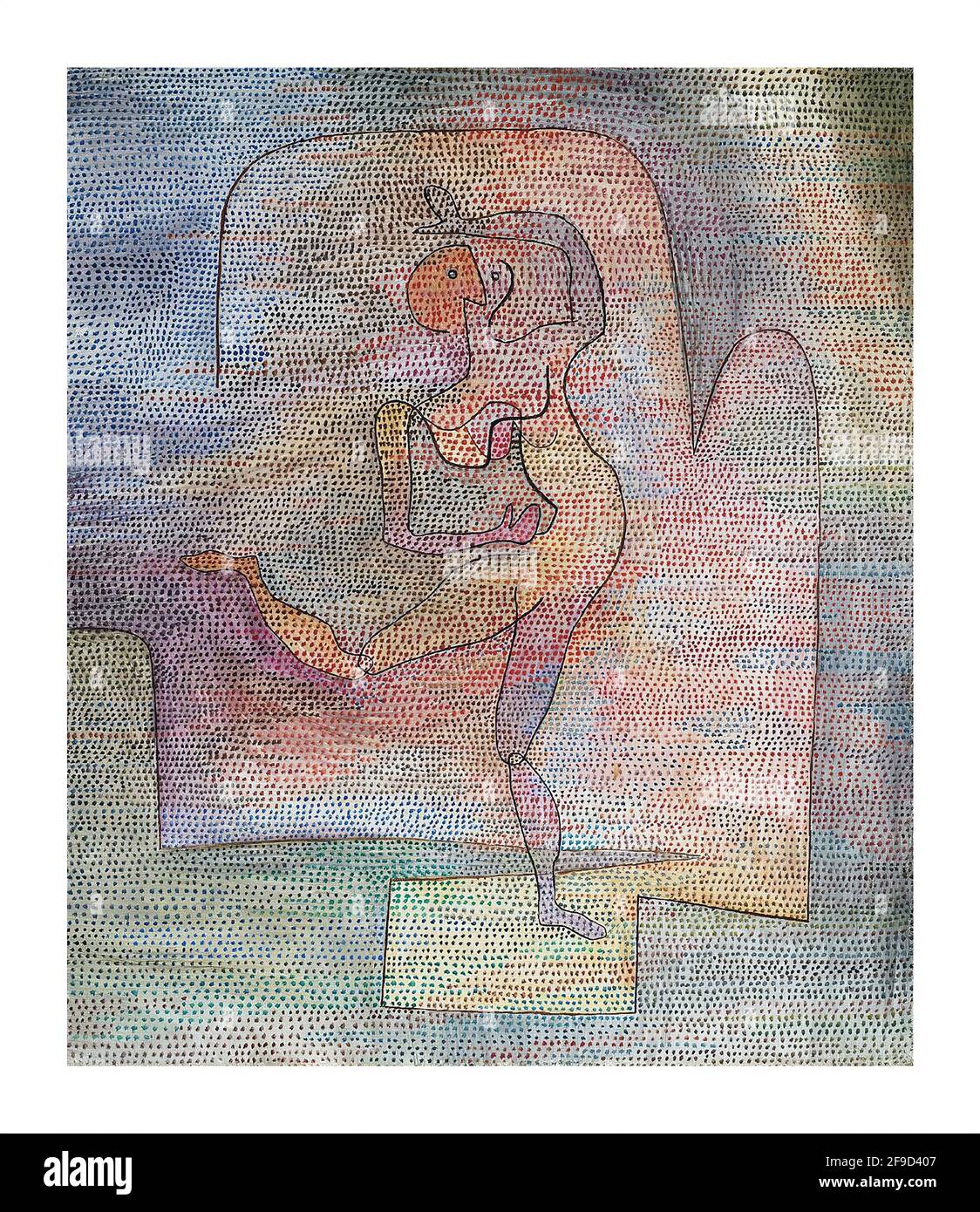 Tänzerin, 1932 – Kunst von Paul Klee (18. Dezember 1879 - 29. Juni 1940) Stockfoto