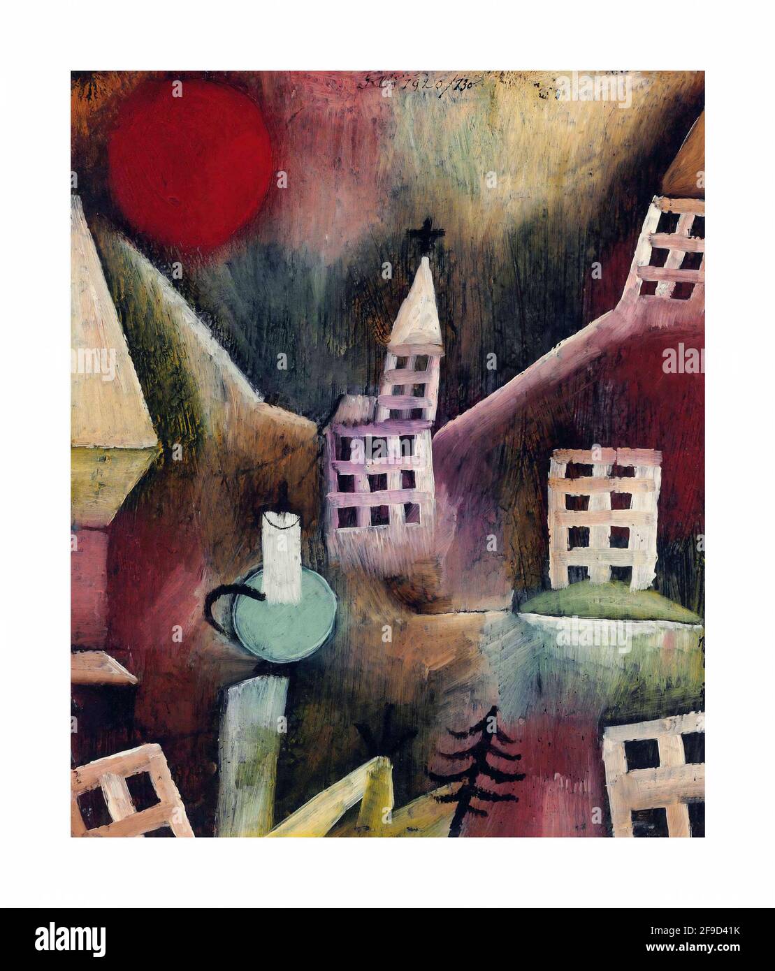 Zerstortes Dorf/ohne Titel, 1920– Kunst von Paul Klee (18. Dezember 1879 - 29. Juni 1940) Stockfoto