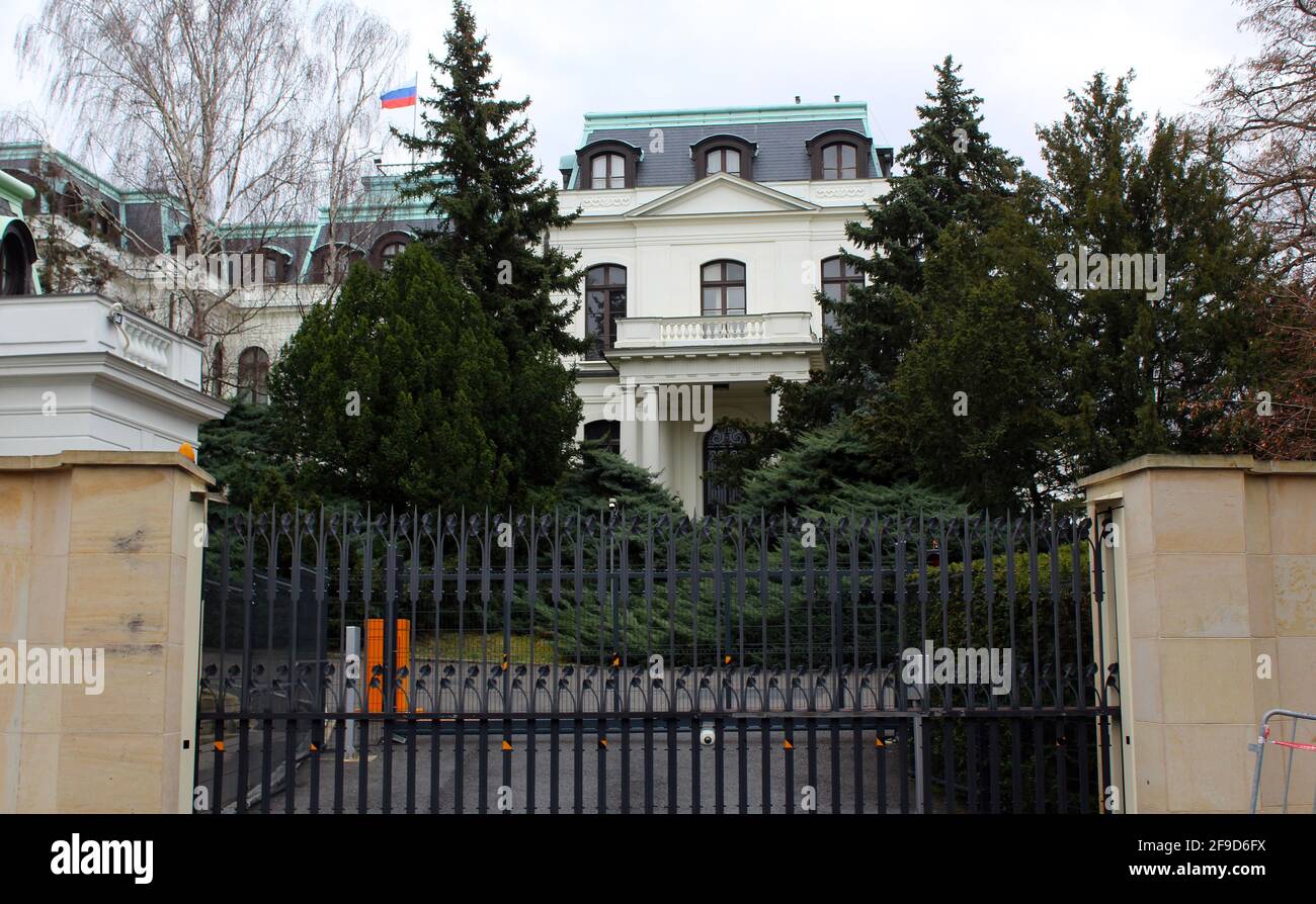 Russische Botschaft in Prag, Tschechische Republik, 25. Februar 2020. (CTK Photo/Milos Ruml) Stockfoto