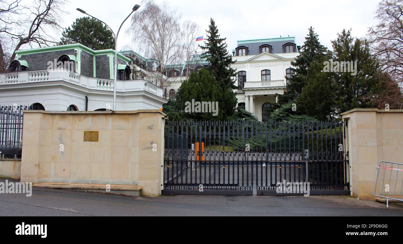Russische Botschaft in Prag, Tschechische Republik, 25. Februar 2020. (CTK Photo/Milos Ruml) Stockfoto
