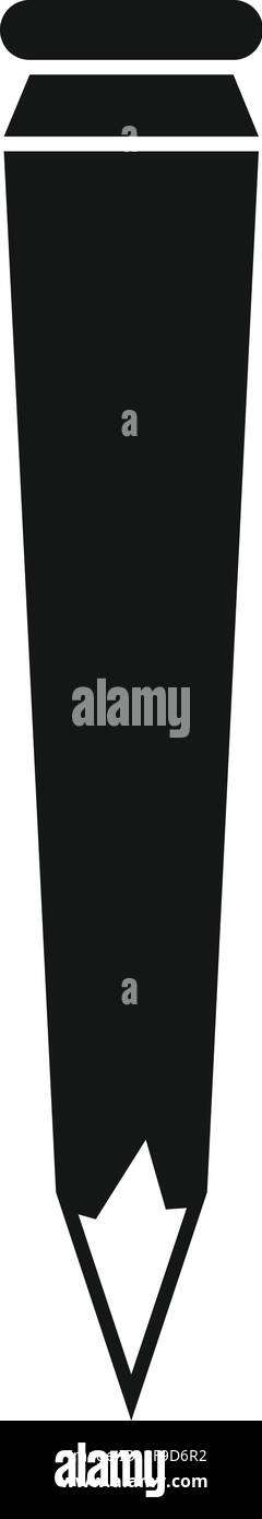 Metallstange-Ikone, schlichter Stil Stock Vektor