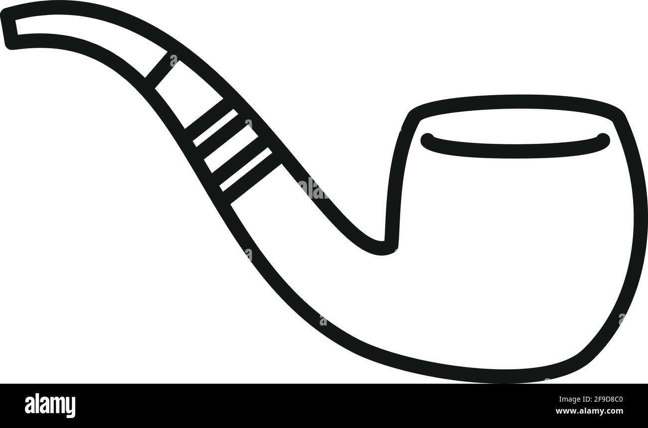Rauchen Pfeife Symbol, Umriss-Stil Stock-Vektorgrafik - Alamy
